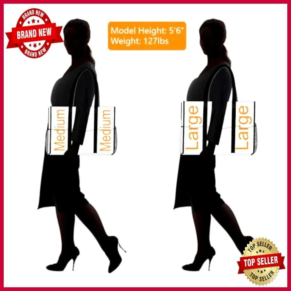 Large Water Resistant Tote Bag with 13 Pockets for Work Laptop